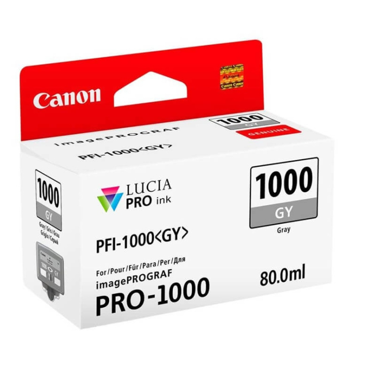 Canon Ink 0552C001 PFI-1000 Grey i gruppen COMPUTERTILBEHØR / Printere og tilbehør / Blæk og toner / Blækpatroner / Canon hos TP E-commerce Nordic AB (C76481)