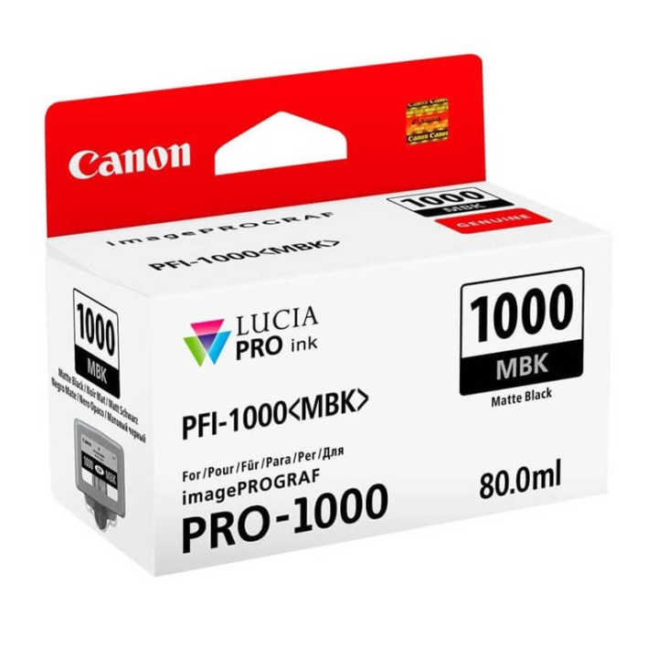 Canon Ink 0545C001 PFI-1000 Matte Black i gruppen COMPUTERTILBEHØR / Printere og tilbehør / Blæk og toner / Blækpatroner / Canon hos TP E-commerce Nordic AB (C76489)