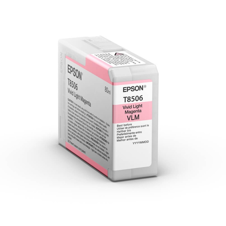 Epson Ink UltraChrome HD T85060N Vivid Light Magenta 80ml i gruppen COMPUTERTILBEHØR / Printere og tilbehør / Blæk og toner / Blækpatroner / Epson hos TP E-commerce Nordic AB (C76541)