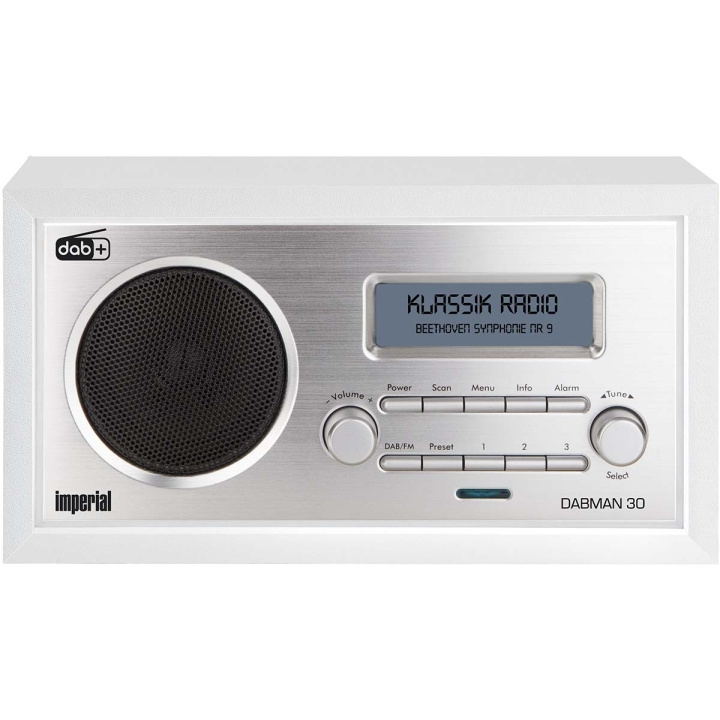 imperial DABMAN 30 DAB+ / FM-radio hvid i gruppen HJEMMEELEKTRONIK / Lyd & billede / Hjemmebiograf, HiFi & Bærbar / Radio og vækkeure / Radio hos TP E-commerce Nordic AB (C76562)