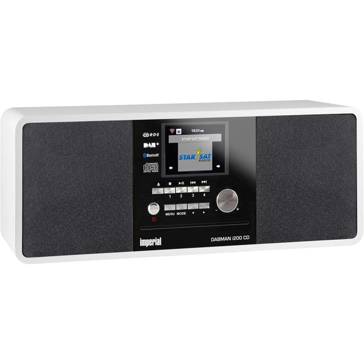 imperial DABMAN i200 CD Multifunktionsradio DAB+ / FM / Internet / Bluetooth Hvid i gruppen HJEMMEELEKTRONIK / Lyd & billede / Hjemmebiograf, HiFi & Bærbar / Radio og vækkeure / Radio hos TP E-commerce Nordic AB (C76565)