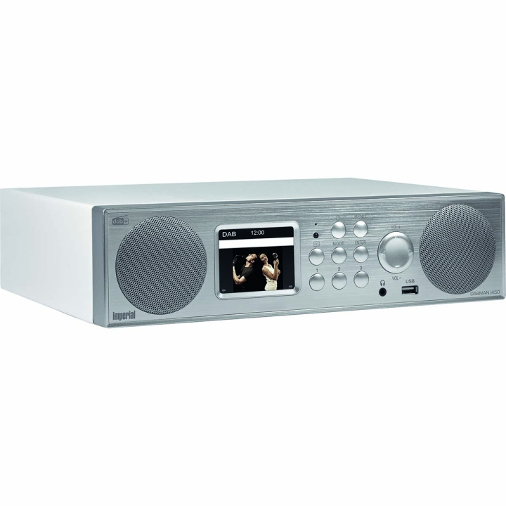 imperial DABMAN i450 Hybrid Stereo Radio DAB+ / FM / Internet /Bluetooth Hvid-Sølv i gruppen HJEMMEELEKTRONIK / Lyd & billede / Hjemmebiograf, HiFi & Bærbar / Radio og vækkeure / Radio hos TP E-commerce Nordic AB (C76569)