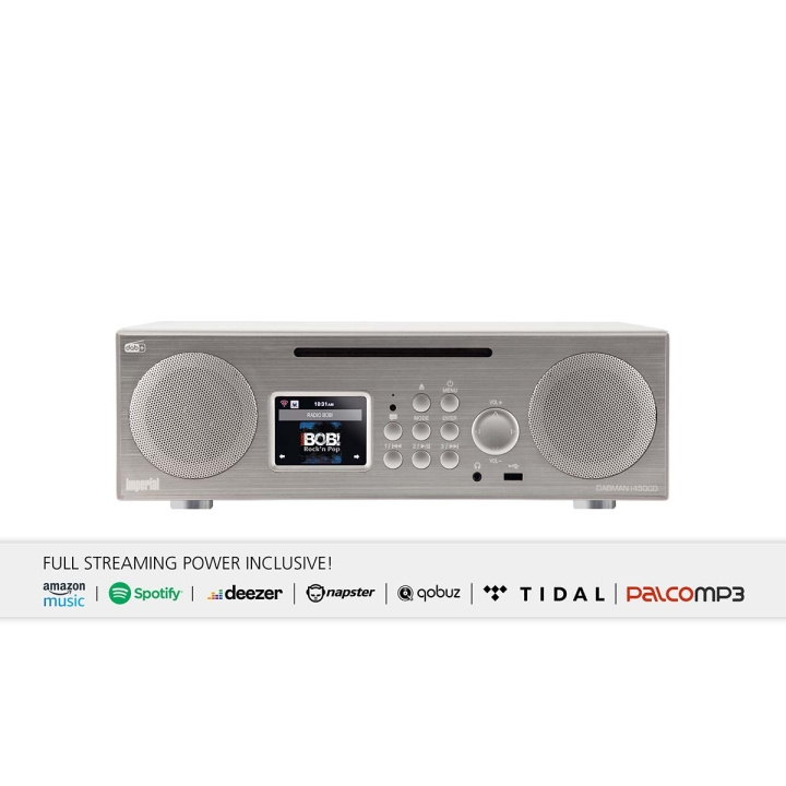 imperial DABMAN i450 CD Multifunktionel Stereo Radio DAB+ / FM / Internet / Bluetooth Hvid-Sølv i gruppen HJEMMEELEKTRONIK / Lyd & billede / Hjemmebiograf, HiFi & Bærbar / Radio og vækkeure / Radio hos TP E-commerce Nordic AB (C76570)