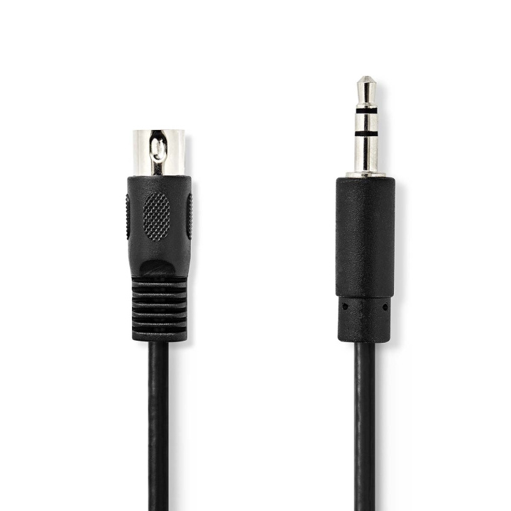 Nedis DIN Audio kabel | DIN 5-Pin Han | 3.5 mm Hanstik | Nikkelplateret | 1.00 m | Runde | PVC | Sort | Label i gruppen HJEMMEELEKTRONIK / Lyd & billede / Højttalere & tilbehør / Tilbehør hos TP E-commerce Nordic AB (C76588)