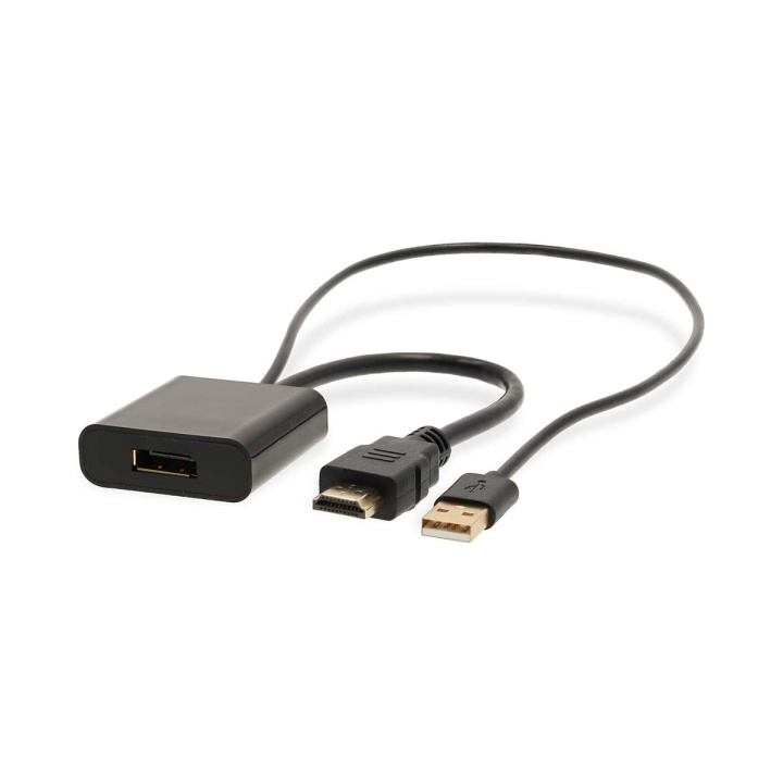 Nedis HDMI™ Adapter | HDMI™ Stik | DisplayPort Han / USB-A Han | Guldplateret | Lige | PVC | Sort | 1 stk. | Box i gruppen HJEMMEELEKTRONIK / Kabler og adaptere / HDMI / Adaptere hos TP E-commerce Nordic AB (C76595)