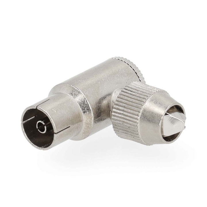 Nedis IEC (Coax) Stik | Vinkel 90° | Hun | Nikkelplateret | 75 Ohm | Skru | Kabeldiameter: 7.0 mm | Metal | Sølv | 2 stk. | Gift Box with Euro Lock i gruppen HJEMMEELEKTRONIK / Kabler og adaptere / Antennekabler og tilbehør / Tilbehør hos TP E-commerce Nordic AB (C76688)