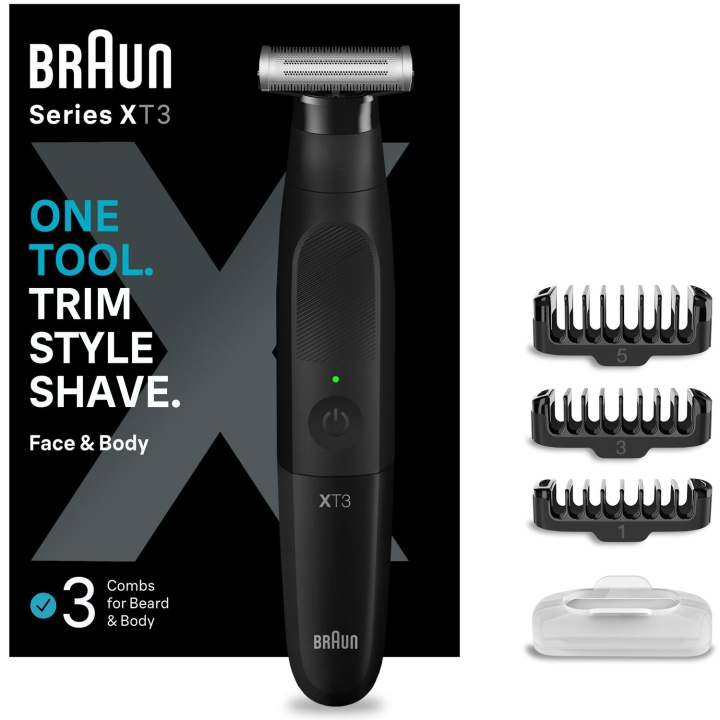 Braun Hybridtrimmer XT3100 3-kammar i gruppen SKØNHED & HELSE / Hår og styling / Barbering og trimning / Barbermaskiner og tilbehør hos TP E-commerce Nordic AB (C76772)