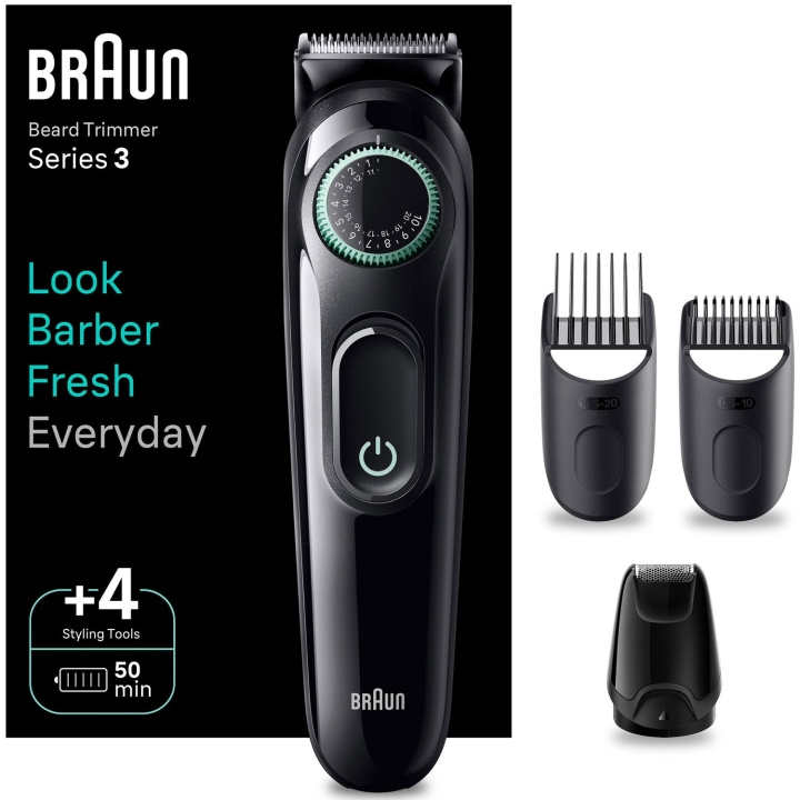 Braun Skäggtrimmer BT3421 4st stylingtillbehör i gruppen SKØNHED & HELSE / Hår og styling / Barbering og trimning / Barbermaskiner og tilbehør hos TP E-commerce Nordic AB (C76774)