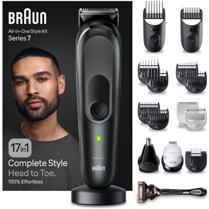 Braun Multitrimmer 17-i-1 kit MGK7491 i gruppen SKØNHED & HELSE / Hår og styling / Barbering og trimning / Hårtrimmere hos TP E-commerce Nordic AB (C76775)