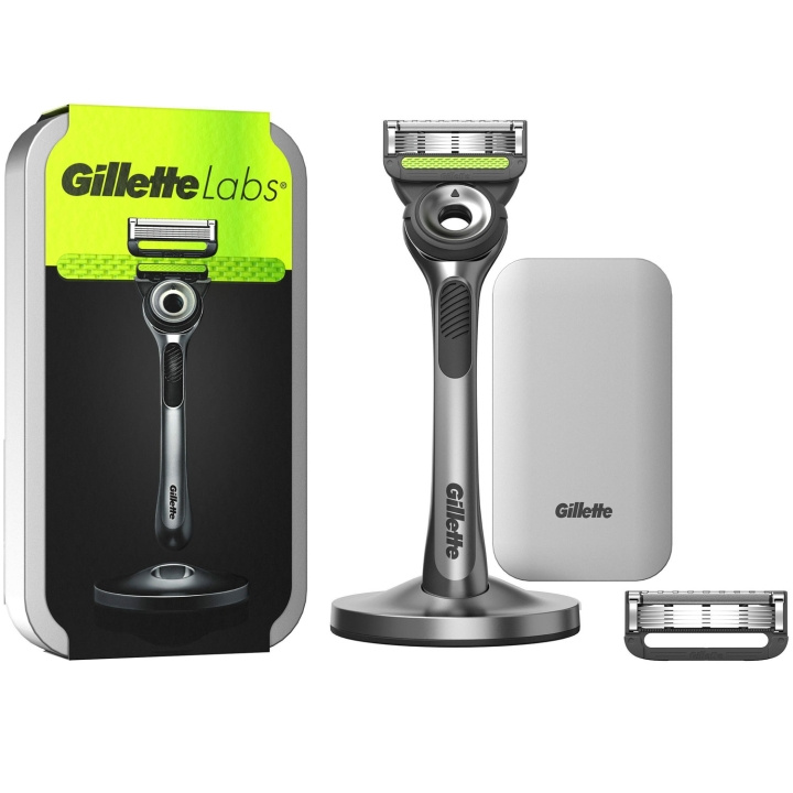 Gillette Rakhyvel Labs magnetiskt ställ & resefodral 2st i gruppen SKØNHED & HELSE / Hår og styling / Barbering og trimning / Barberskraber og tilbehør hos TP E-commerce Nordic AB (C76783)