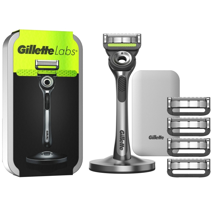 Gillette Rakhyvel Labs magnetiskt ställ & resefodral 5st i gruppen SKØNHED & HELSE / Hår og styling / Barbering og trimning / Barberskraber og tilbehør hos TP E-commerce Nordic AB (C76784)