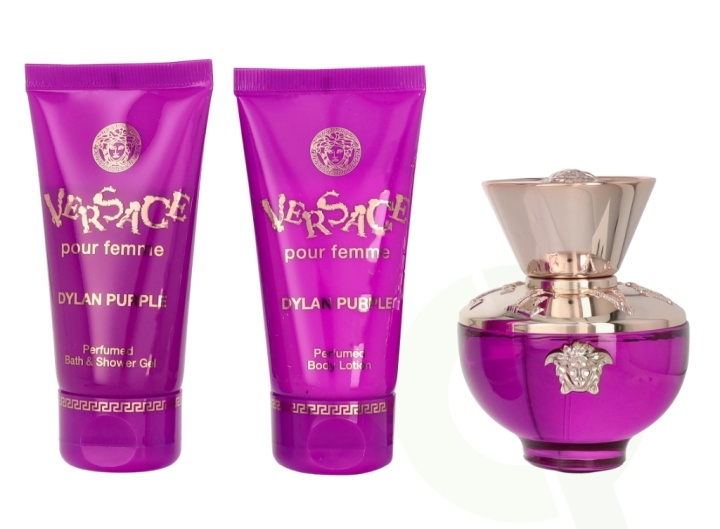 Versace Dylan Purple Pour Femme Giftset 150 ml Edp Spray 50ml/Bath & Shower Gel 50ml/Body Lotion 50ml i gruppen SKØNHED & HELSE / Gaveæske / Gaveæske til hende hos TP E-commerce Nordic AB (C76874)