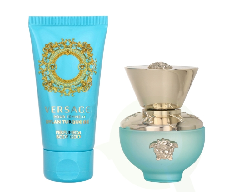 Versace Dylan Turquoise Giftset 80 ml Edt Spray 30ml/Body Gel 50ml i gruppen SKØNHED & HELSE / Gaveæske / Gaveæske til hende hos TP E-commerce Nordic AB (C76876)