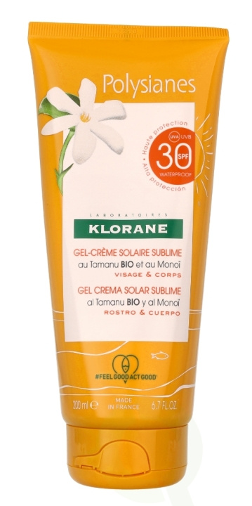 Klorane Polysianes Solar Sublime Gel-Cream SPF30 200 ml i gruppen SKØNHED & HELSE / Hudpleje / Tanning / Solbeskyttelse hos TP E-commerce Nordic AB (C76921)