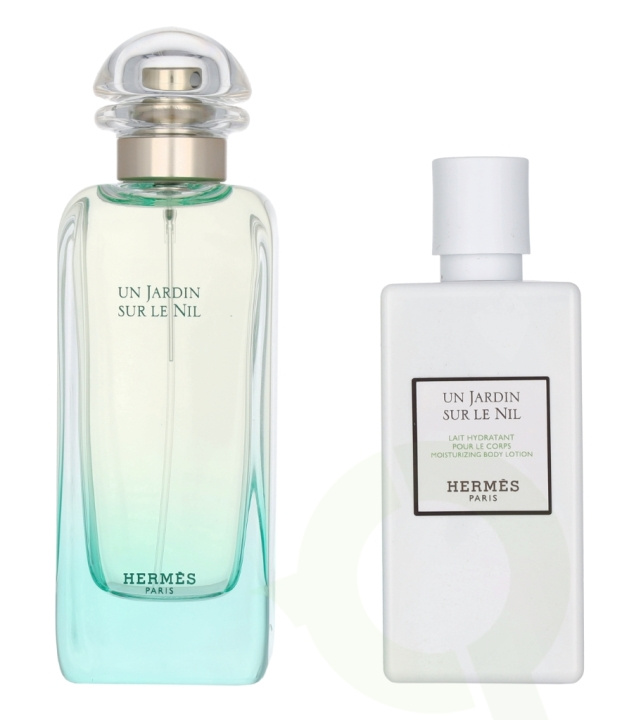 Hermes Un Jardin Sur Le Nil Giftset 180 ml Edt Spray 100ml/Body Lotion 80ml i gruppen SKØNHED & HELSE / Gaveæske / Gaveæske til hende hos TP E-commerce Nordic AB (C76989)