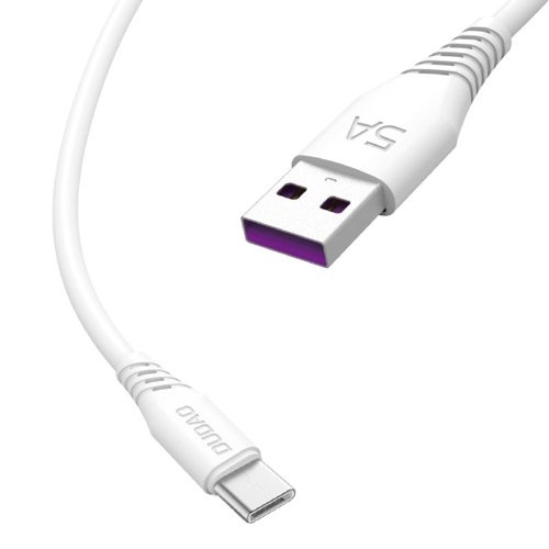 Dudao L2T USB-A to USB-C cable 2m white i gruppen COMPUTERTILBEHØR / Kabler og adaptere / USB / USB-C hos TP E-commerce Nordic AB (C77118)