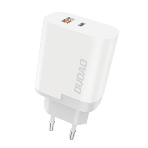 Dudao A6XSEU Adapter 22.5Watt 1xUSB-C + 1xUSB-A i gruppen SMARTPHONES & TABLETS / Opladere og kabler / Vægoplader / Vægoplader USB hos TP E-commerce Nordic AB (C77120)