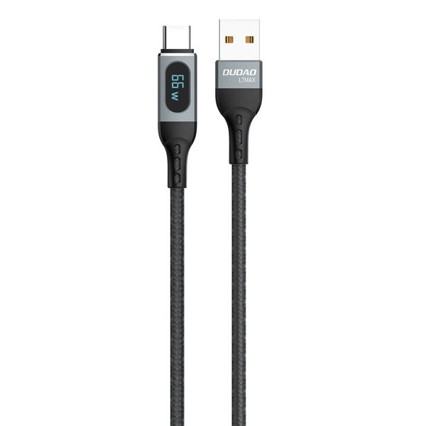 Dudao L7Max USB-A to USB-C cable 66W 1m black i gruppen COMPUTERTILBEHØR / Kabler og adaptere / USB / USB-C hos TP E-commerce Nordic AB (C77123)