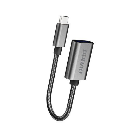 Dudao L15T USB-C to USB-A Adapter Silver i gruppen COMPUTERTILBEHØR / Kabler og adaptere / USB / USB-C hos TP E-commerce Nordic AB (C77129)