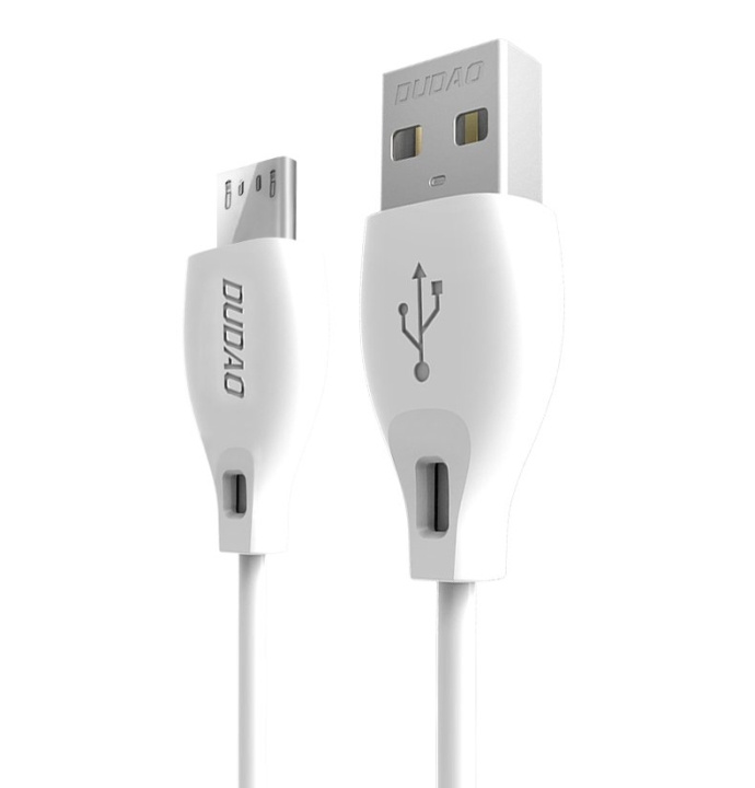 Dudao L4M USB-A to USB-Micro 1m white i gruppen SMARTPHONES & TABLETS / Opladere og kabler / Kabler / Kabler microUSB hos TP E-commerce Nordic AB (C77151)