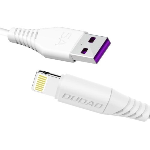 Dudao L2L USB-A to Lightning cable 2m white i gruppen SMARTPHONES & TABLETS / Opladere og kabler / Kabler / Kabler Lightning hos TP E-commerce Nordic AB (C77174)