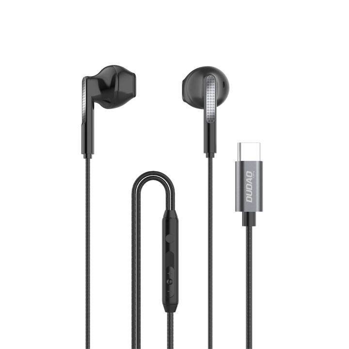 Dudao X3Pro in-ear headphones USB-C 1.2 m black i gruppen HJEMMEELEKTRONIK / Lyd & billede / Hovedtelefoner & Tilbehør / Hovedtelefoner hos TP E-commerce Nordic AB (C77175)