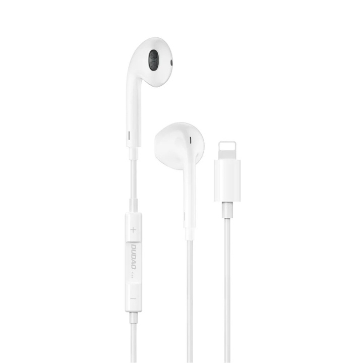 Dudao X14+ In-ear headphones with microphone Lightning white i gruppen HJEMMEELEKTRONIK / Lyd & billede / Hovedtelefoner & Tilbehør / Hovedtelefoner hos TP E-commerce Nordic AB (C77176)