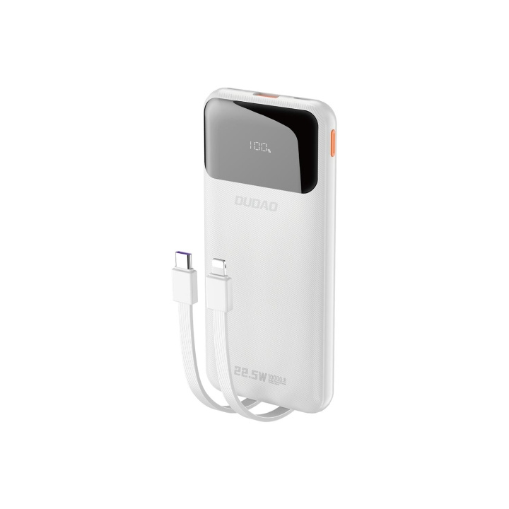 Dudao K15 Powerbank 10000mAh 22,5Watt White i gruppen SMARTPHONES & TABLETS / Opladere og kabler / Powerbanks hos TP E-commerce Nordic AB (C77186)