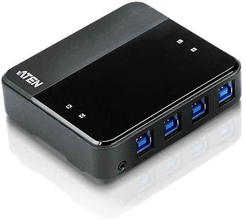 ATEN US434 USB3.0-hub til fire computere i gruppen COMPUTERTILBEHØR / Computer Tilbehør / USB-hubs hos TP E-commerce Nordic AB (C77239)