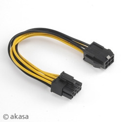 Akasa AK-CB051 6-pin PCIe til 8-pin ATX12V-adapter i gruppen COMPUTERTILBEHØR / Computerkomponenter / Harddiske / Adaptere og tilbehør hos TP E-commerce Nordic AB (C77555)