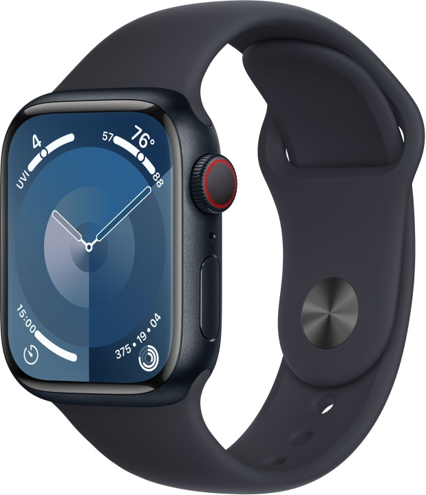 Apple Watch Series 9 (GPS + Cellular) 41 mm midnatsblå aluminiumskasse og midnatsblå sportsrem, S/M (MRHR3) i gruppen SMARTPHONES & TABLETS / Træning, hjem og fritid / Apple Watch & Tilbehør / Apple Watch hos TP E-commerce Nordic AB (C77602)