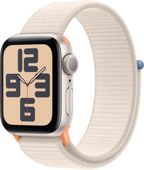 Apple Watch SE (GPS) 40 mm stjernehvid aluminiumskasse og stjernehvid Sport Loop-rem (MR9W3) i gruppen SMARTPHONES & TABLETS / Træning, hjem og fritid / Apple Watch & Tilbehør / Apple Watch hos TP E-commerce Nordic AB (C77607)