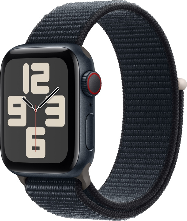 Apple Watch SE (GPS + Cellular) 40 mm midnatsblå aluminiumskasse og midnatsblå Sport Loop-rem (MRGE3) i gruppen SMARTPHONES & TABLETS / Træning, hjem og fritid / Apple Watch & Tilbehør / Apple Watch hos TP E-commerce Nordic AB (C77640)