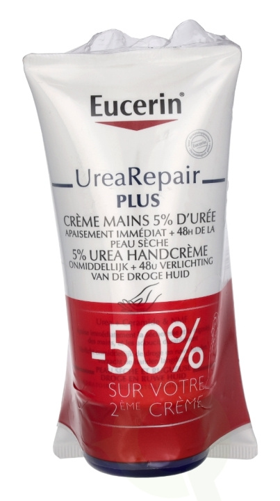 Eucerin Urea Plus Repair 5% Hand Cream Duo Set 150 ml 2x75ml i gruppen SKØNHED & HELSE / Manicure / pedicure / Håndcreme hos TP E-commerce Nordic AB (C77934)