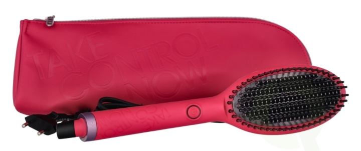 ghd Glide Smoothing Take Control Now Hot Brush Set 2 piece Pink - Heated Brush/Pouch i gruppen SKØNHED & HELSE / Hår og styling / Styling værktøjer / Varmluftsbørster hos TP E-commerce Nordic AB (C77958)