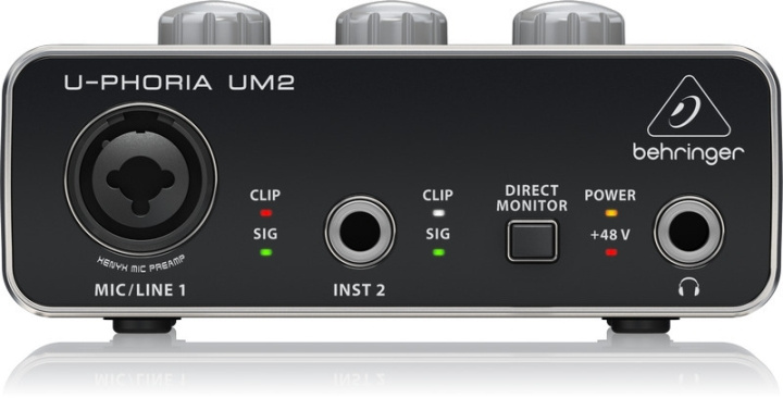 BEHRINGER U-Phoria UM2 lydkort til USB-bus i gruppen SPORT, FRITID & HOBBY / Hobby / Musik / Tilbehør til musikinstrumenter hos TP E-commerce Nordic AB (C78111)