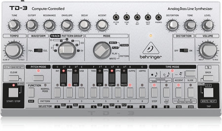 BEHRINGER TD-3-SR synthesizer, grå i gruppen SPORT, FRITID & HOBBY / Hobby / Musik / Tilbehør til musikinstrumenter hos TP E-commerce Nordic AB (C78138)