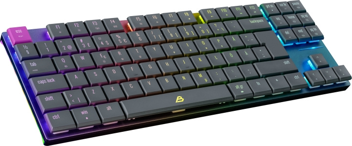 Blackstorm Flatline RGB TKL Dual Mode-gamingtastatur, Gateron Red-kontakter i gruppen COMPUTERTILBEHØR / GAMING / Tastatur hos TP E-commerce Nordic AB (C78307)