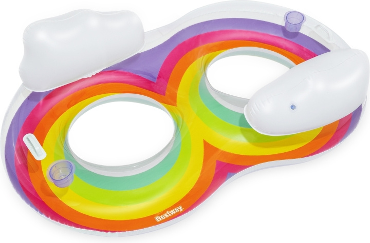 Bestway Rainbow Dreams Double Swim swimmingpool, 1,86 m x 1,16 m i gruppen LEGETØJ, BØRN & BABY / Udeleg & Sport / Vandleg, bad og strand hos TP E-commerce Nordic AB (C78337)