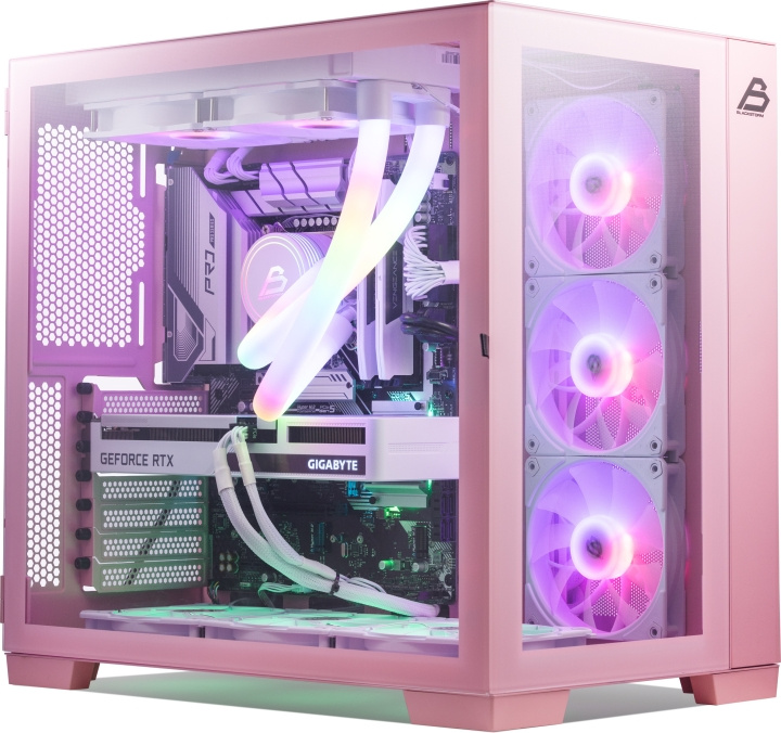 Blackstorm Artemis A711G ATX-kabinet med vindue, pink i gruppen COMPUTERTILBEHØR / Computerkomponenter / Kabinet hos TP E-commerce Nordic AB (C78429)