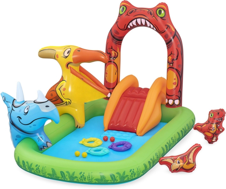 Bestway Jurassic Splash Play Center - swimmingpool med rutsjebane i gruppen HJEM, HUS & HAVE / Have og gårdhave / Pool & Tilbehør / Pools hos TP E-commerce Nordic AB (C78493)