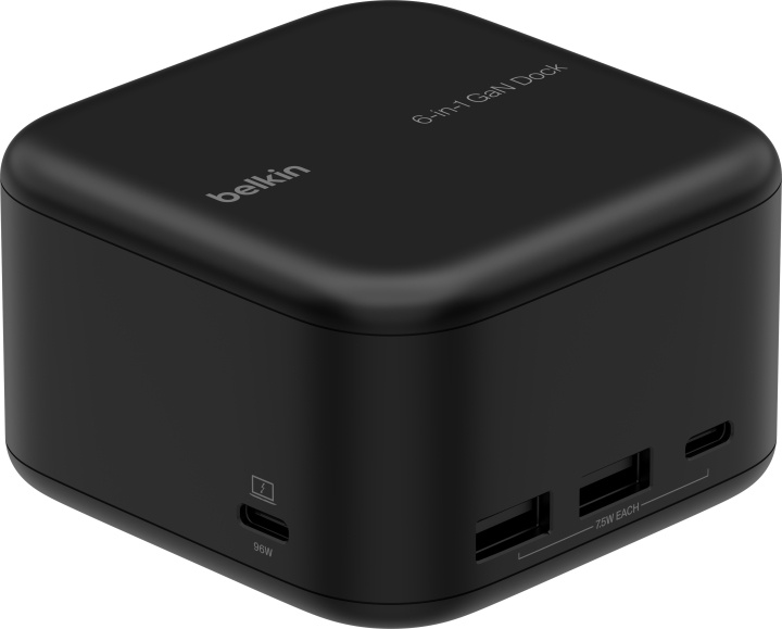 Belkin USB-C 6-i-1 Core GaN-batteri, 130 W i gruppen COMPUTERTILBEHØR / Bærbare computere og tilbehør / Docking stationer hos TP E-commerce Nordic AB (C78495)