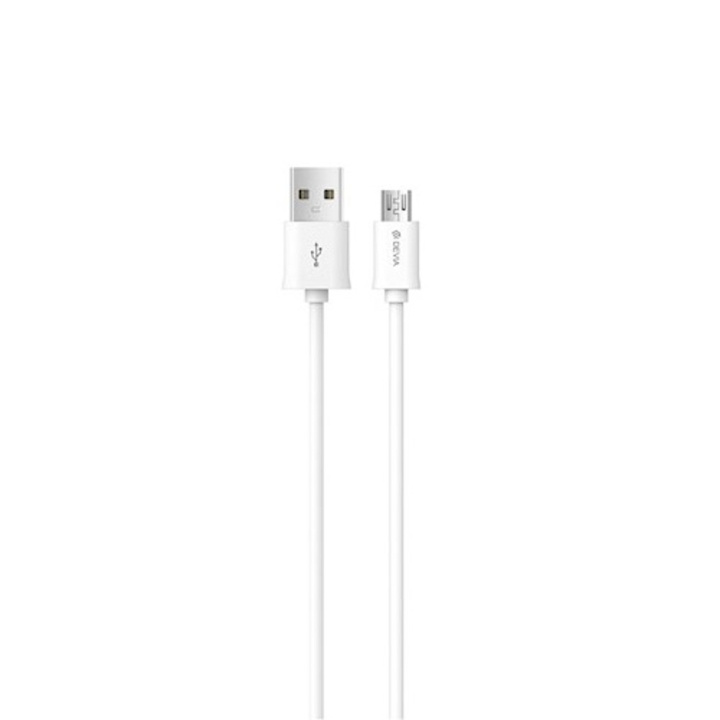 Devia kabel Smart EC081 USB - MicroUSB 1,0 m 2,1A vit i gruppen SMARTPHONES & TABLETS / Opladere og kabler / Kabler / Kabler microUSB hos TP E-commerce Nordic AB (C78526)