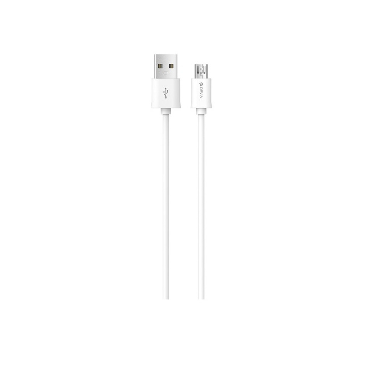 Devia kabel Smart EC065 USB - MicroUSB 2,0 m 2,1A vit i gruppen SMARTPHONES & TABLETS / Opladere og kabler / Kabler / Kabler microUSB hos TP E-commerce Nordic AB (C78531)