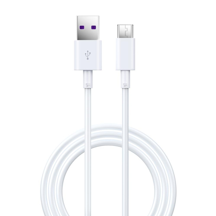 Devia kabel Shark EC306 USB - USB-C 1,5 m 5A vit i gruppen SMARTPHONES & TABLETS / Opladere og kabler / Kabler / Kabler Type C hos TP E-commerce Nordic AB (C78538)