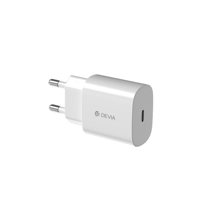 Devia väggladdare Rocket PD 20W 1x USB-C vit i gruppen SMARTPHONES & TABLETS / Opladere og kabler / Vægoplader / Væg oplader Type C hos TP E-commerce Nordic AB (C78590)