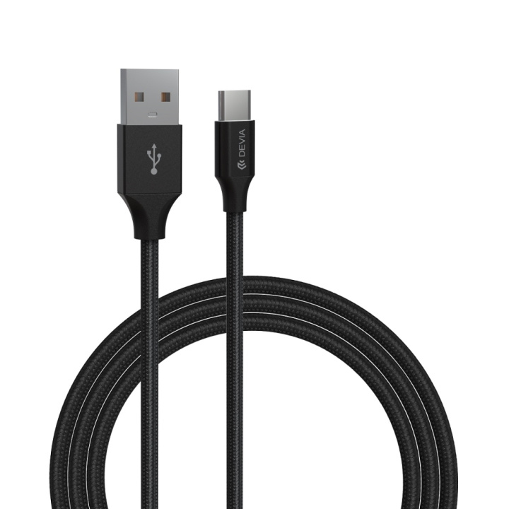 DEVIA kabel Gracious EC303 USB - USB-C 1,0 m 2,4A svart i gruppen SMARTPHONES & TABLETS / Opladere og kabler / Kabler / Kabler Type C hos TP E-commerce Nordic AB (C78598)