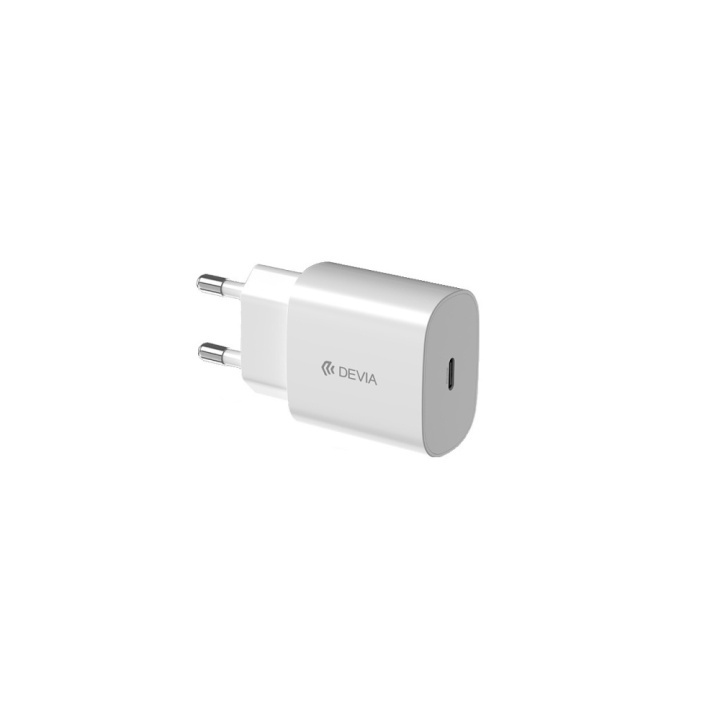 Devia väggladdare Smart PD 25W 1x USB-C vit i gruppen SMARTPHONES & TABLETS / Opladere og kabler / Vægoplader / Væg oplader Type C hos TP E-commerce Nordic AB (C78603)