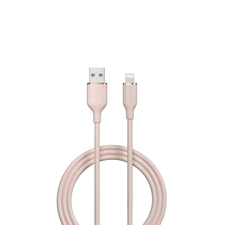 Devia kabel Jelly EC630 USB - Lightning 1,2 m 2,4A rosa i gruppen SMARTPHONES & TABLETS / Opladere og kabler / Kabler / Kabler Lightning hos TP E-commerce Nordic AB (C78632)