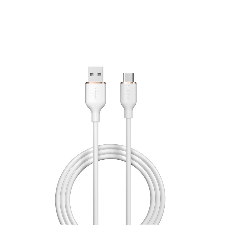 Devia kabel Jelly EC629 USB - USB-C 1,2 m 2,4A vit i gruppen SMARTPHONES & TABLETS / Opladere og kabler / Kabler / Kabler Type C hos TP E-commerce Nordic AB (C78634)